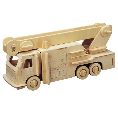 Woodcraft Wooden 3D Puzzle Fire Truck