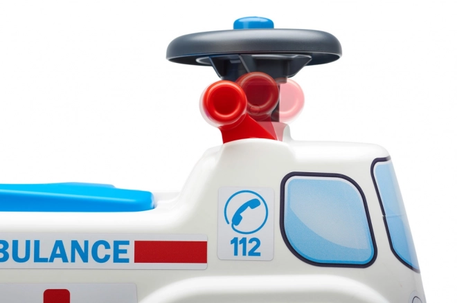 Children's Ride-On Ambulance with Horn and Opening Seat