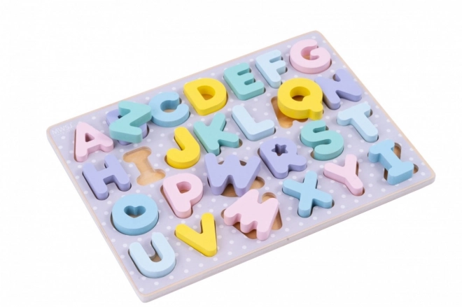 Wooden Puzzle Big Letters Pastel