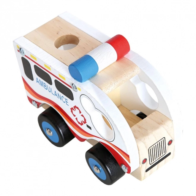 Wooden Ambulance Toy