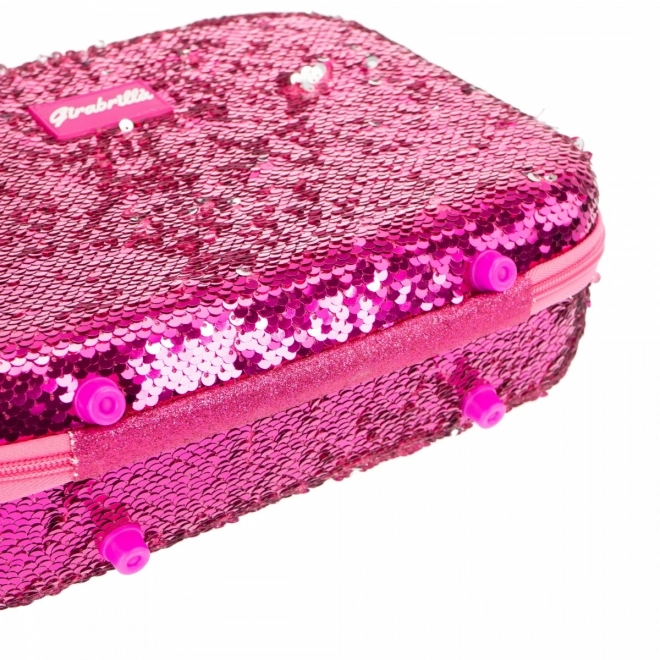 Girabrilla Pink and Silver Makeup Suitcase