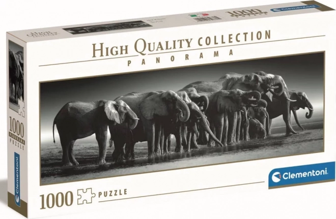 High Quality Panorama Puzzle - African Elephants