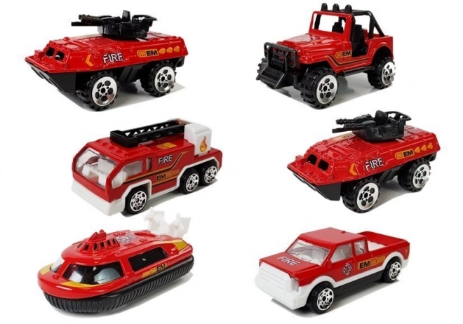 Fire Department Vehicle Set 6-Pack