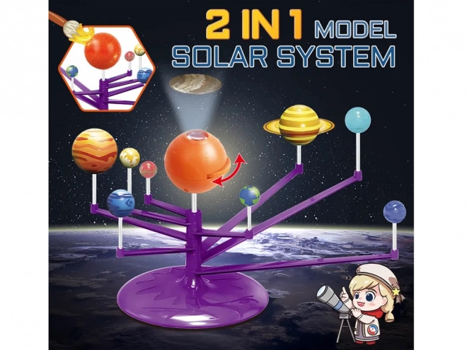 2-in-1 Solar System Educational Projector Set