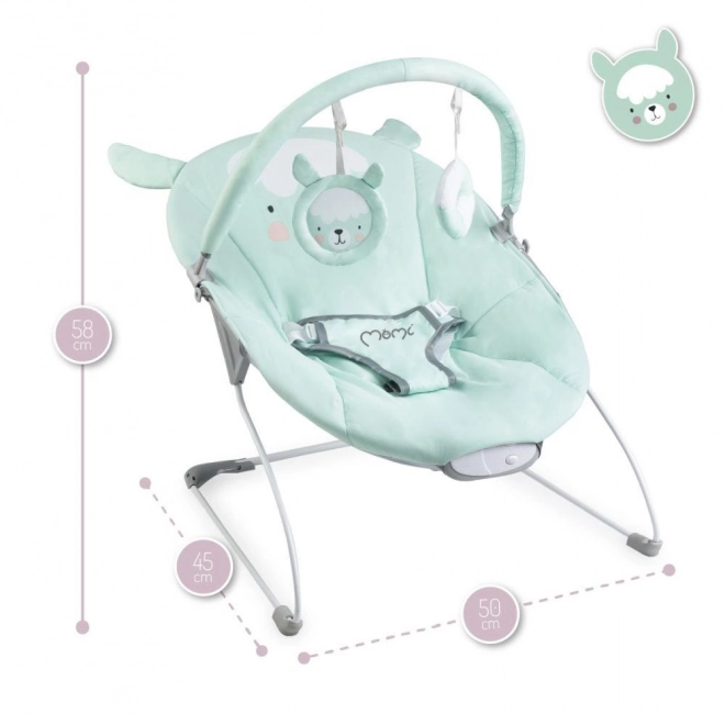 MoMi glossy baby bouncer with melodies