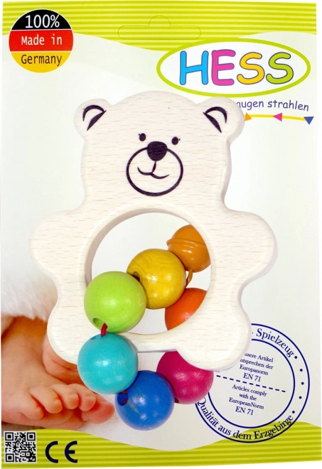 Hess baby wooden rattle bear