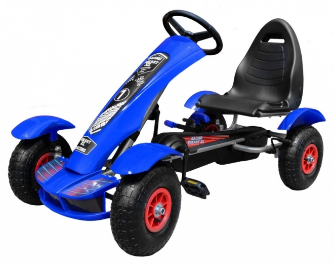 Gokart na pedále Racing XL modrý pre deti 3+