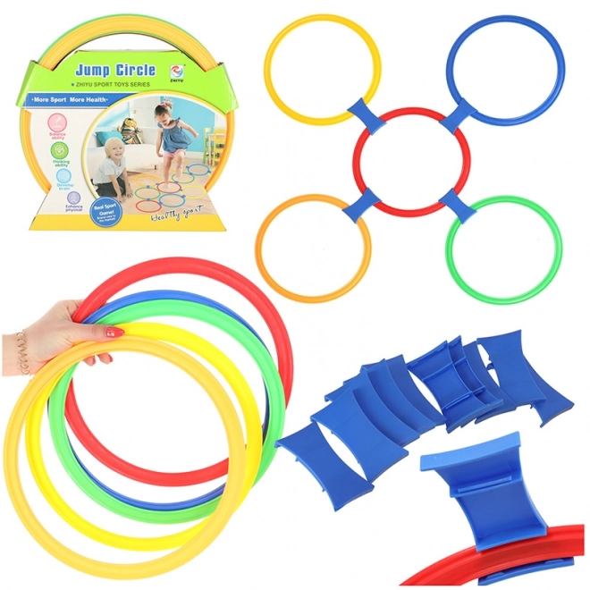 Colorful Hula Hoop Hopscotch Game