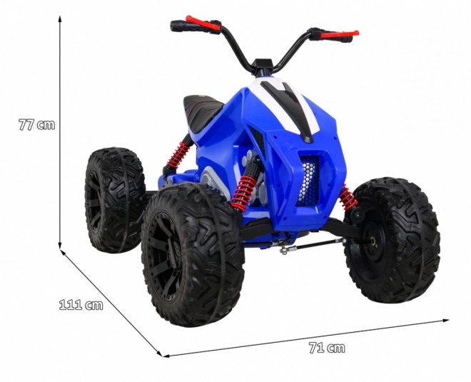 Lucky Seven battery quad Blue + EVA wheels + Slow Start + LED + MP3 USB