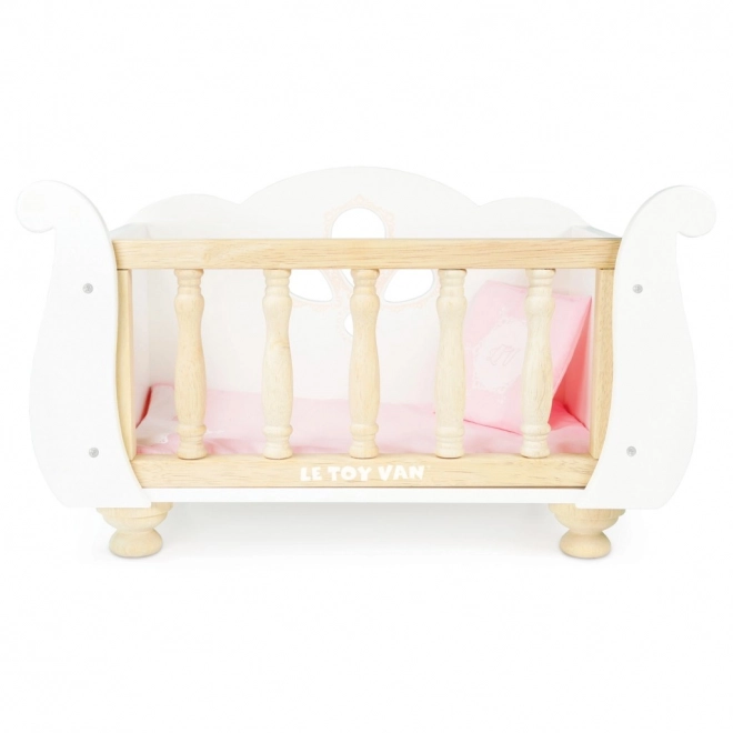 Wooden Doll Cradle Sleigh