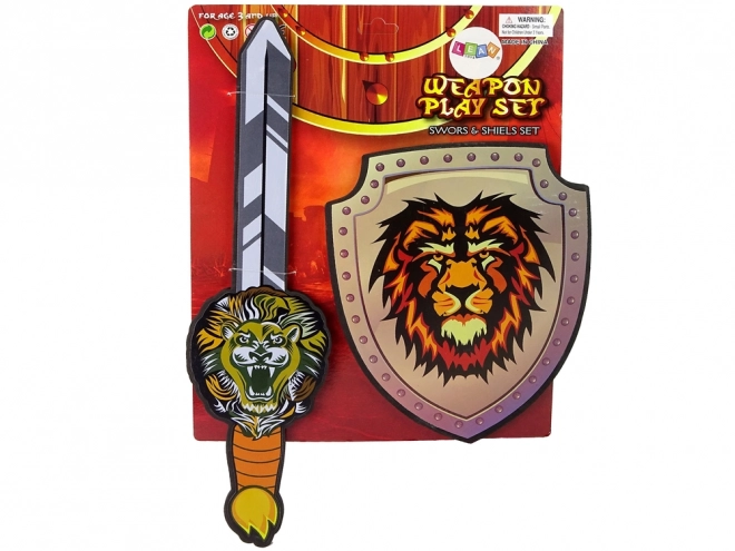 Knight Set Foam Sword and Shield with Lion Design