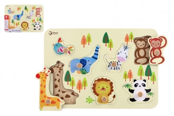 Wooden Zoo Animal Puzzle for Toddlers