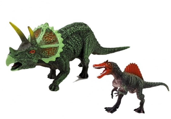 Dinosaur Figures Set Spinosaurus and Triceratops