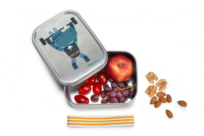 Lilliputiens Stainless Steel Lunch Box - Rhino Marius