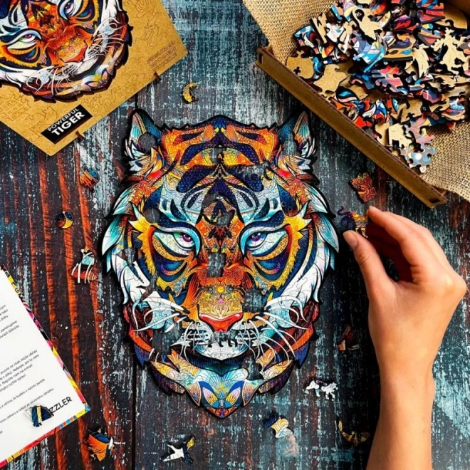 Wooden Colorful Puzzle - Mighty Tiger