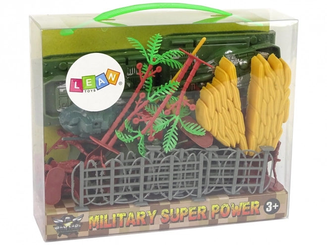 Large Military Playset with Soldiers and Tanks