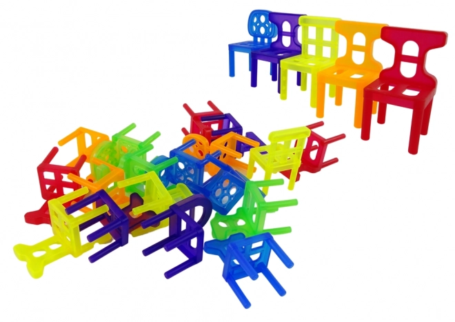 Falling Chairs Dexterity Game with Toy Car