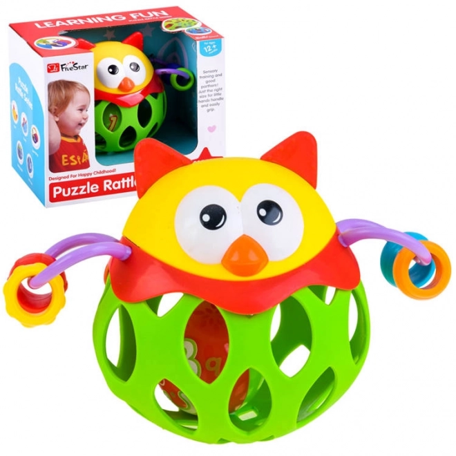 Soft Owl Baby Teether Rattle – owl