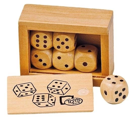 Wooden Dice Set with Box