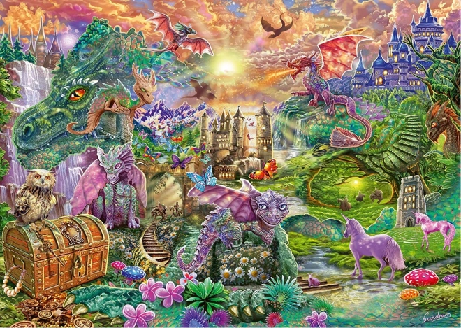 Enchanted Dragon Kingdom Puzzle 1000 Pieces