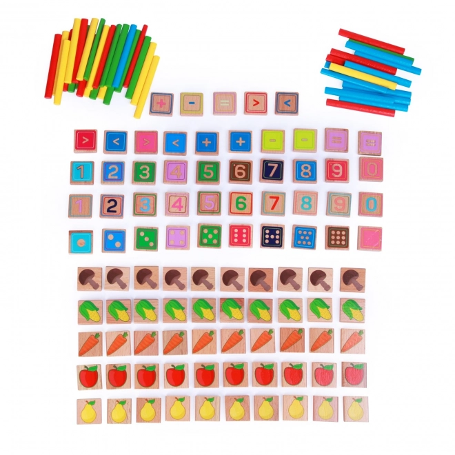 Learning to Count - Wooden Educational Set with 135 Pieces