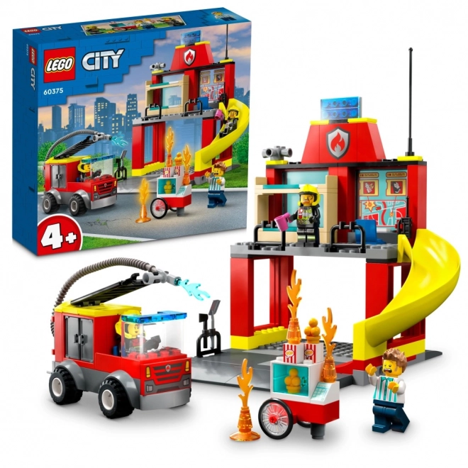 Lego City Feuerwache und Löschfahrzeug