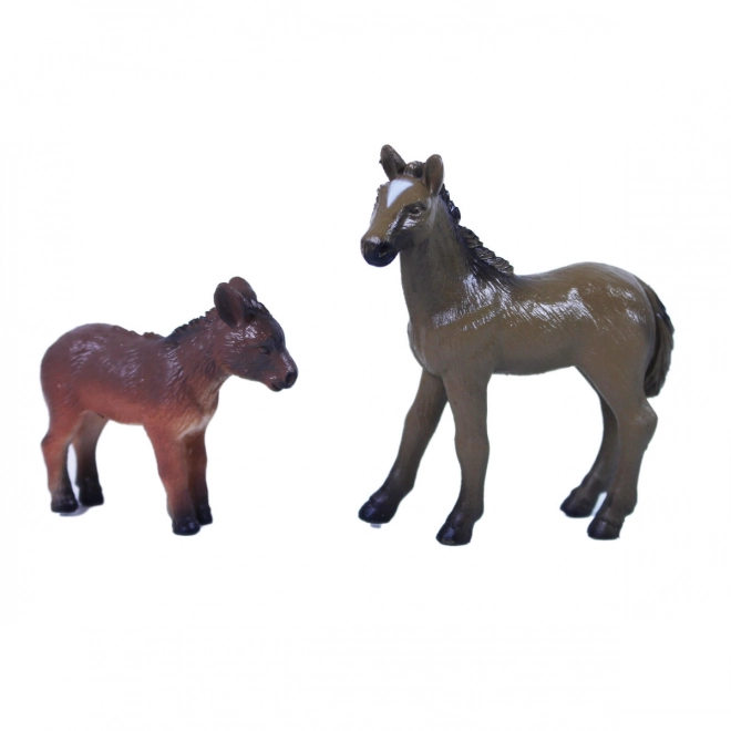 Farm Animals Set: Horse and Donkey