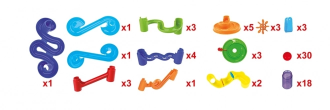 Marble Run Set with 78 Pieces