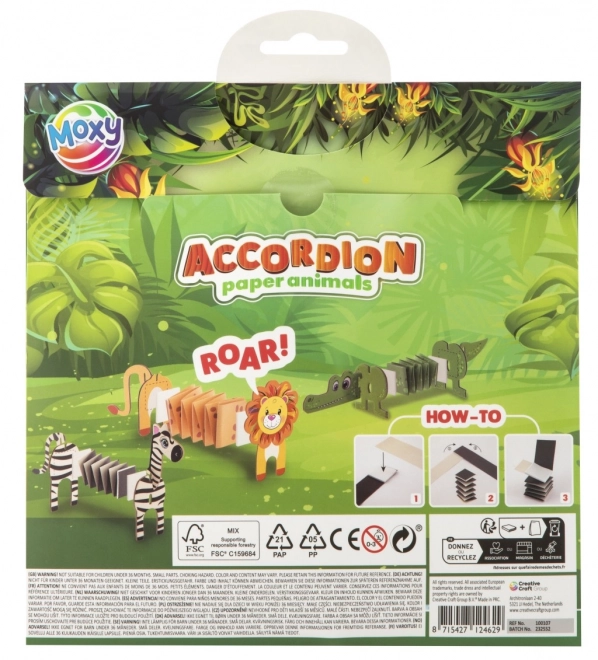 Folding Accordion Paper Animals Home/Jungle