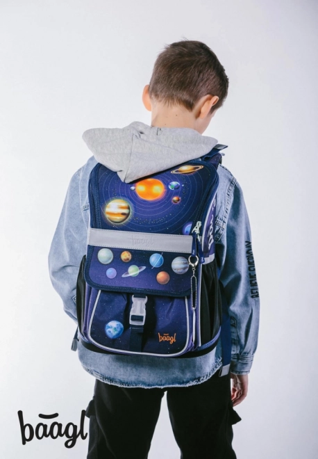 School Bag Set with Planets Design