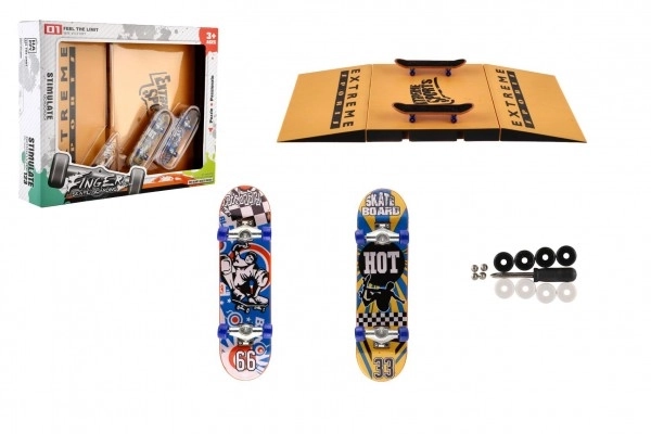 Finger Skateboard Set with Ramp and Accessories