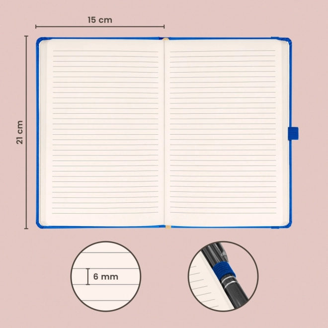 Notique lined notebook blue 15 x 21 cm