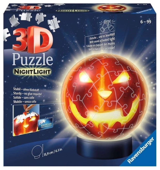 Glow in the Dark Pumpkin Puzzle - 72 Pieces