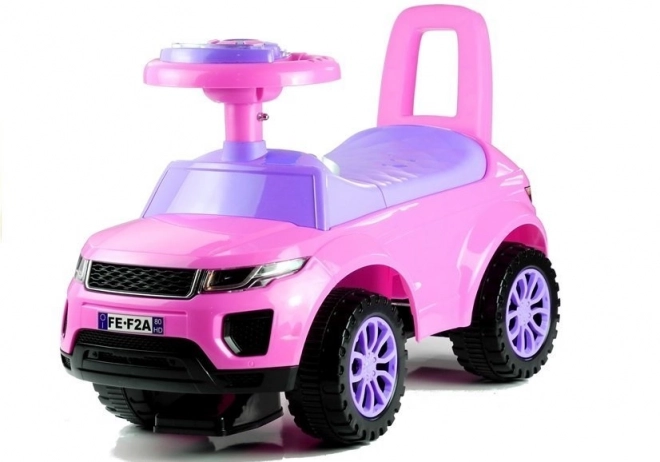 Pink Toddler Ride-On Toy with Lights and Sounds