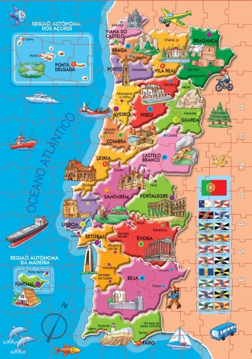 Educa Puzzle Portugália Térkép 150 darab