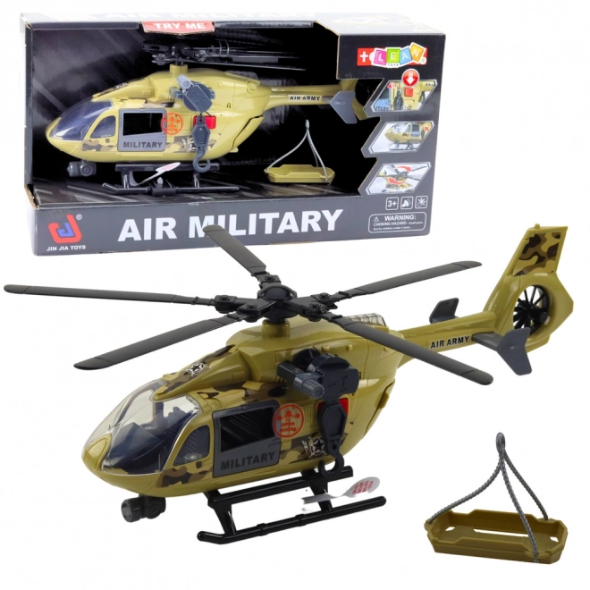 Military Rescue Helicopter with Lights and Sounds