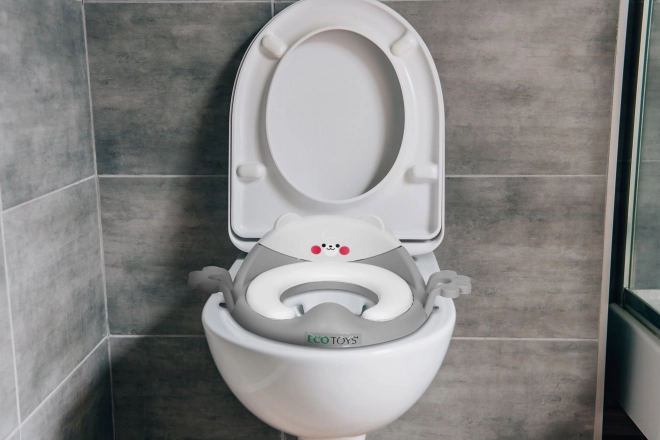 Children's Toilet Seat with Handles and Soft Cushion - ECOTOYS