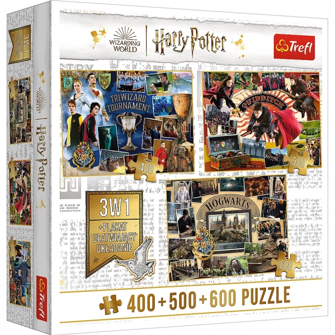 Trefl Harry Potter Triwizard Tournament Quidditch and Hogwarts Puzzle Set