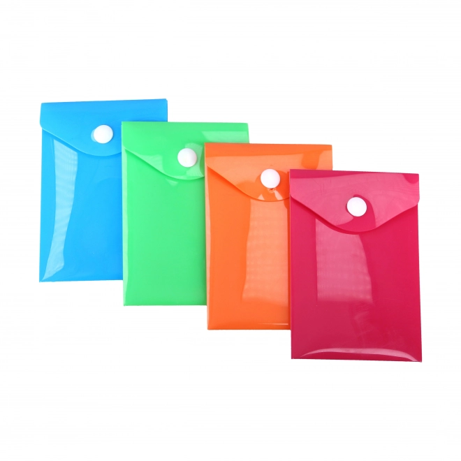 Plastic Button Closure Document Folder