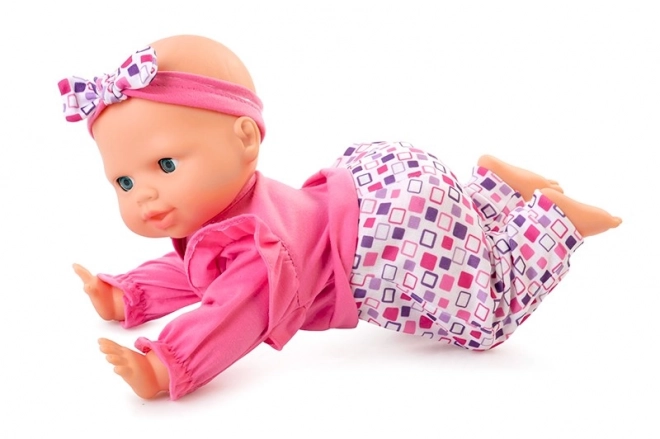 Krabbelnde Babypuppe Natalia 32 cm Rosa