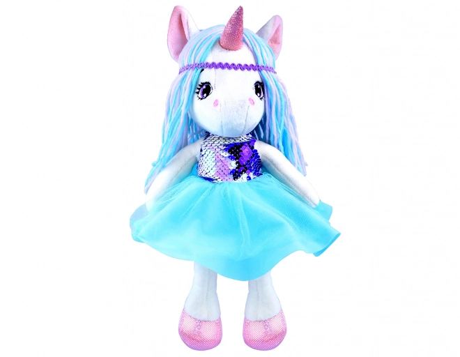 Unicorn Doll Blue 35 cm