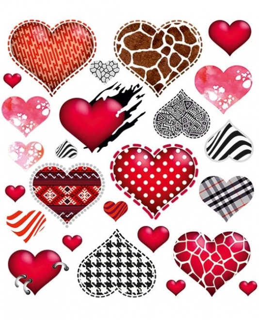 Heart Iron-On Patches Small Sheet