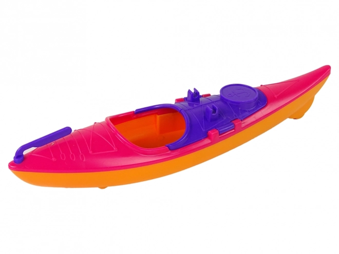 Doll Set with Pink Kayak and Accessories