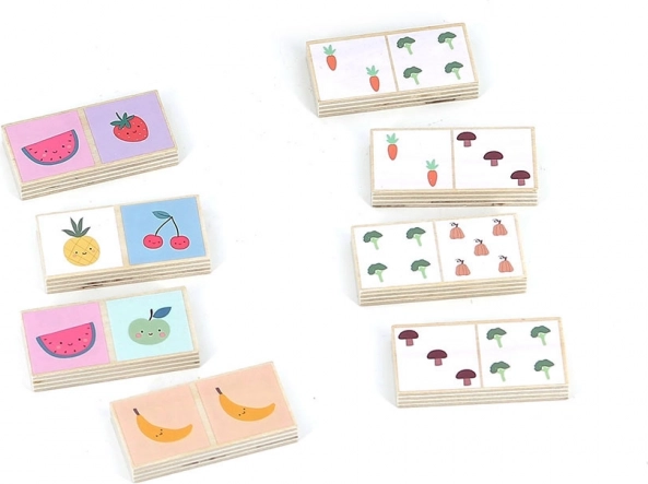Wooden Domino Fruit and Vegetables Sarah Betz