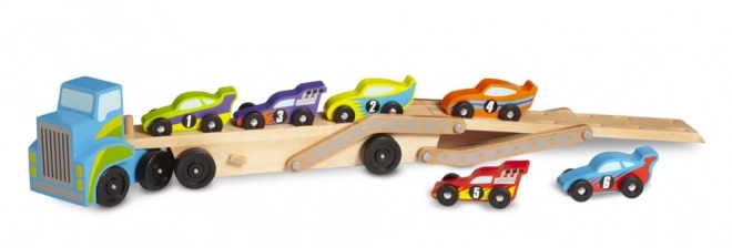 Large Truck with Racing Cars