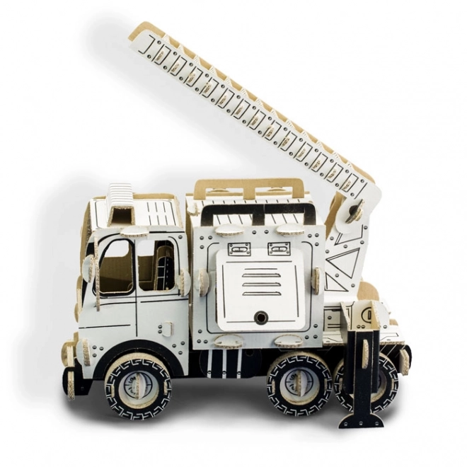 Cardboard 3D Puzzle Fire Truck