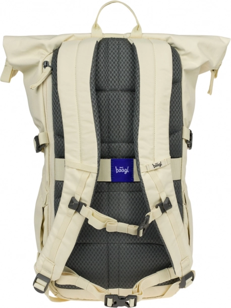 Beige Baagl Roll Backpack