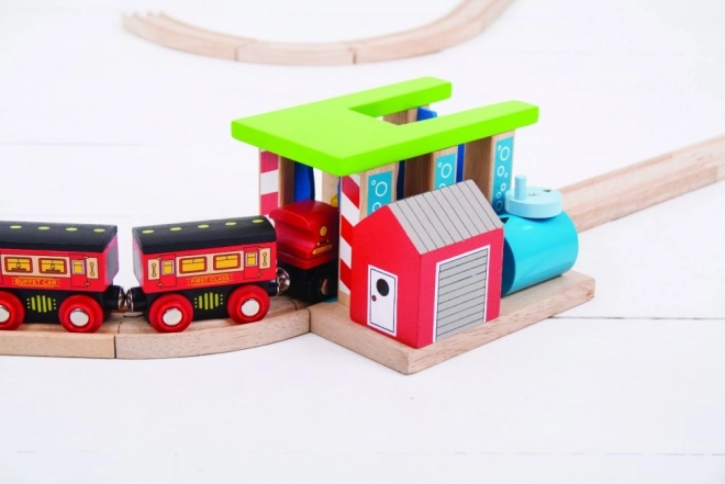 Wooden Train Car Wash For Bigjigs Rail Sets