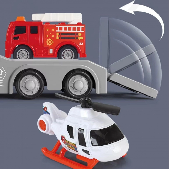 Červená Hasičská Dodávka CITY TRUCK se Zvukovými a Světelnými Efekty