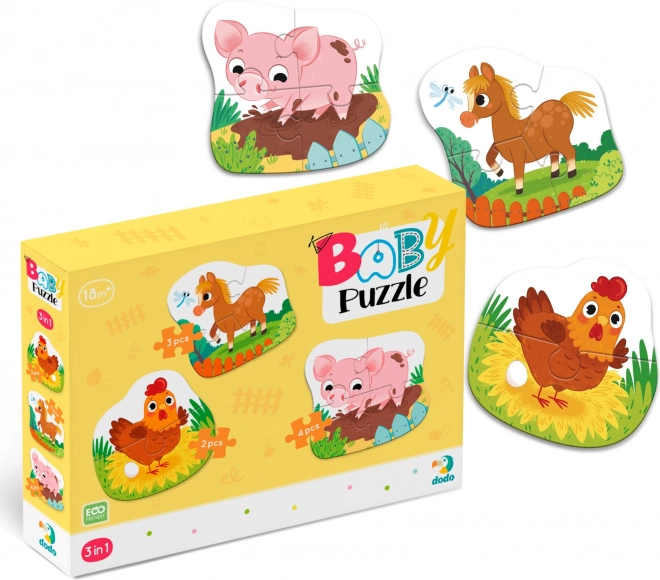 Dodo baby animal farm puzzle set